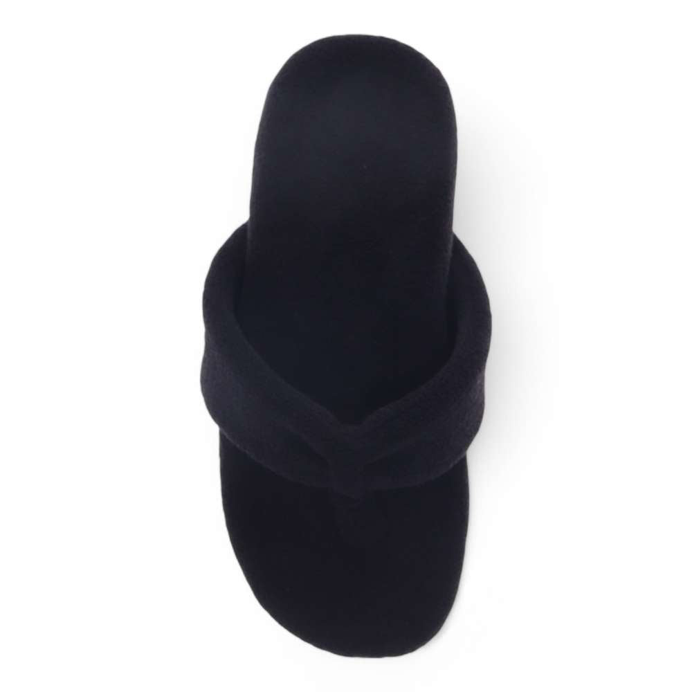 Cozy Toe Post Slipper - Black