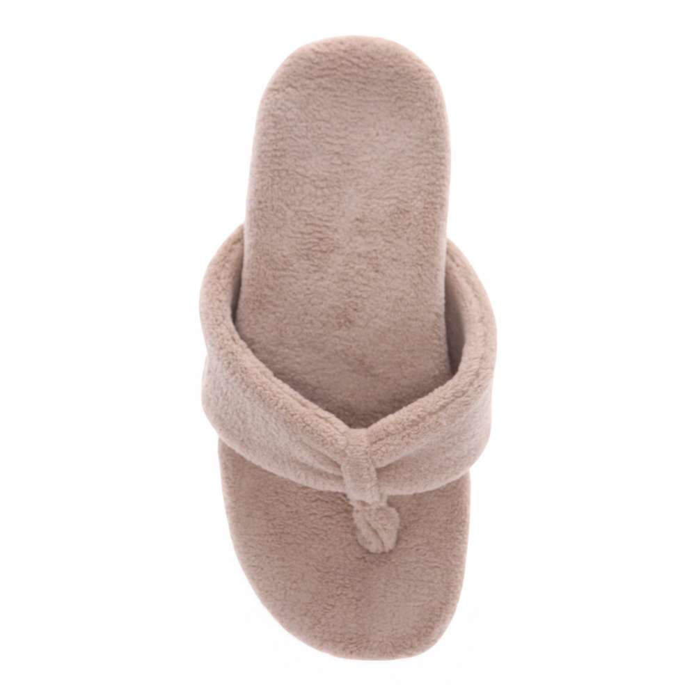 Cozy Toe Post Slipper - Taupe