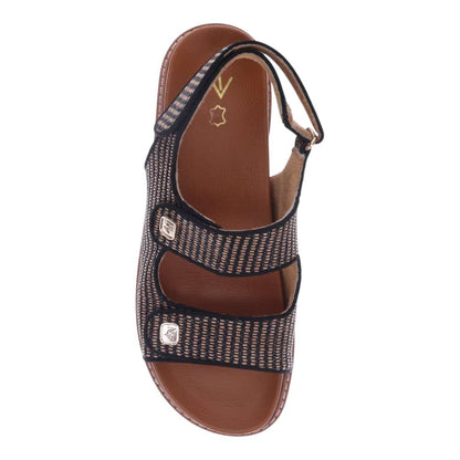 Dakota Slingback Sandal - Black Raffia