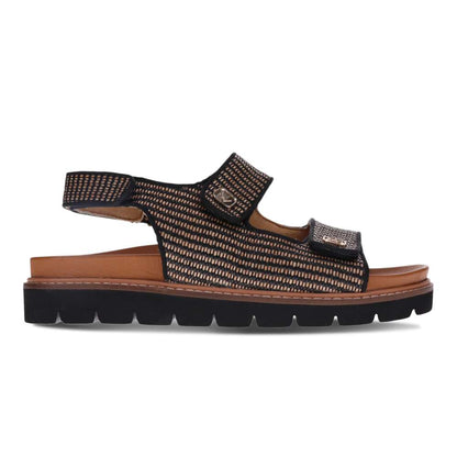 Dakota Slingback Sandal - Black Raffia