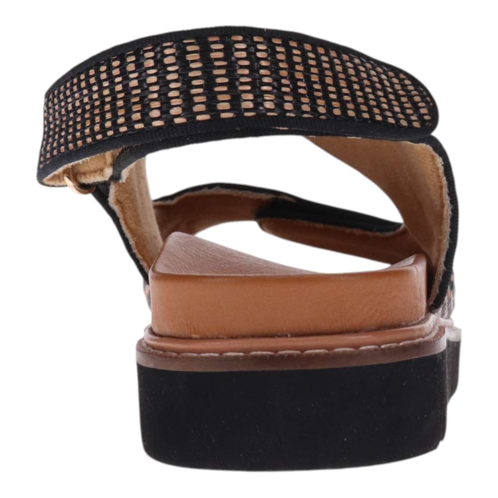 Dakota Slingback Sandal - Black Raffia