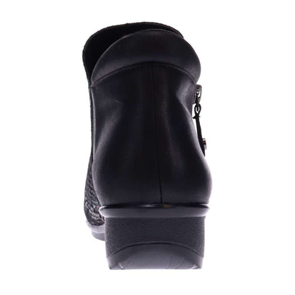 Damascus Wedged Boot - Black Metallic Python/Onyx