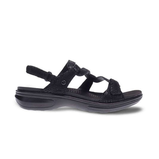Emerald Adjustable Sandal - Black Lizard