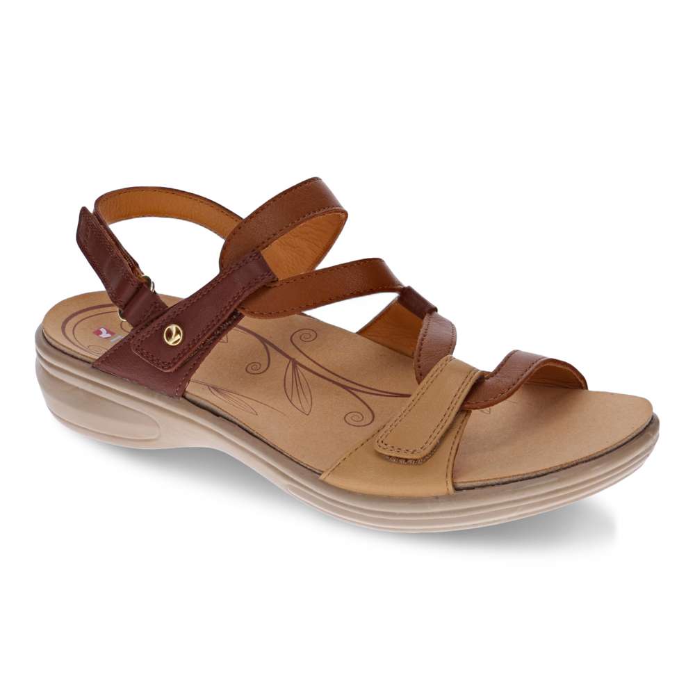 Emerald Adjustable Sandal - Tan Multi