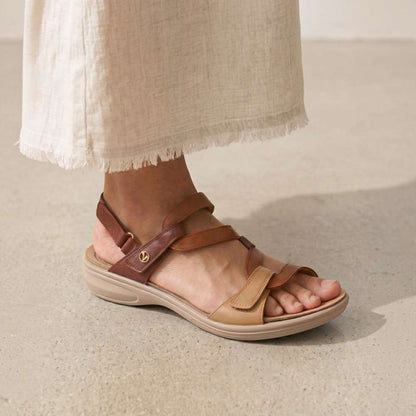 Emerald Adjustable Sandal - Tan Multi