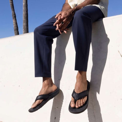 Focus Men's Active Toe Post Sandal - Black
