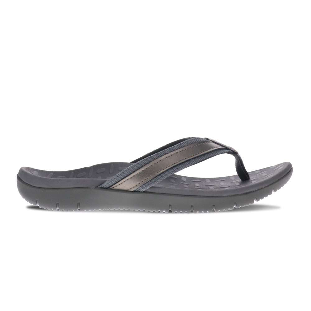Focus Women's Active Toe Post Sandal - Pewter Metallic