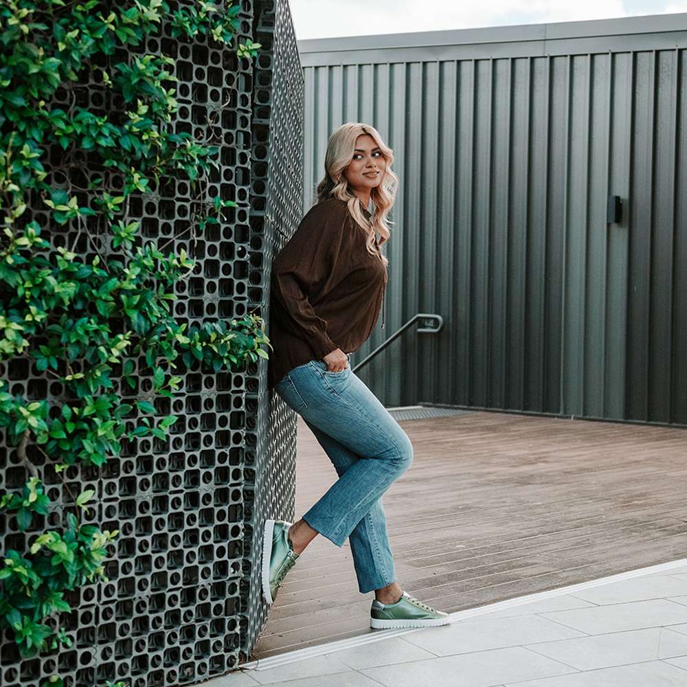 Luna Zip Casual Sneaker - Green