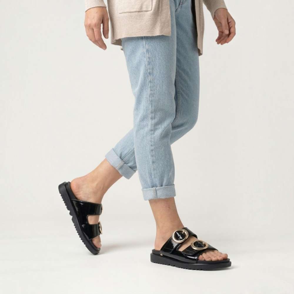 Mermaid Sandal - Black Sheen
