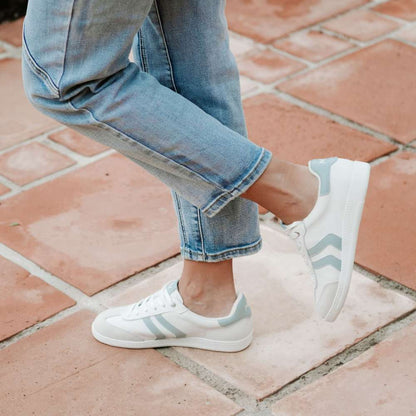Ramona Lace-Up Casual Sneaker - White/Blue