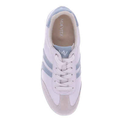Ramona Lace-Up Casual Sneaker - White/Blue