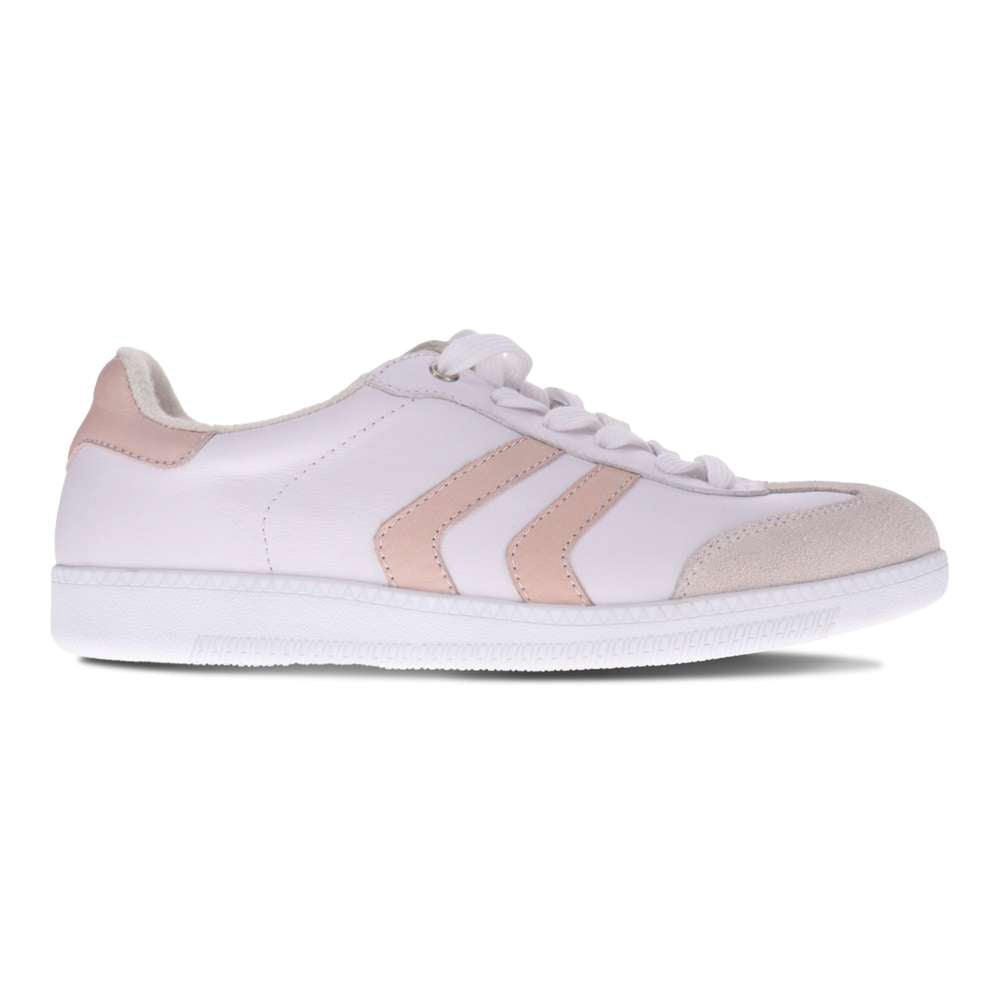 Ramona Lace-Up Casual Sneaker - White/Blush