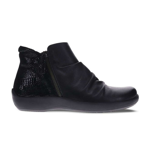 Salzburg Zip Ankle Boot - Black Lizard