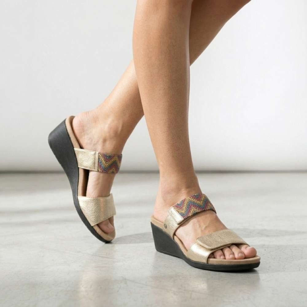 Sorrento Wedge - Gold Multi