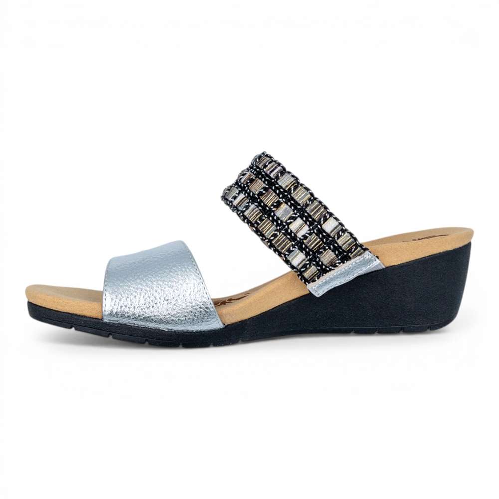 Sorrento Wedge - Silver Multi