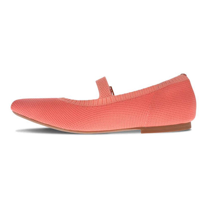 Violet Mary-Jane Flats - Coral
