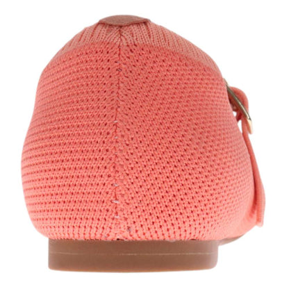 Violet Mary-Jane Flats - Coral